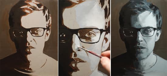 acrylic portrait techniques