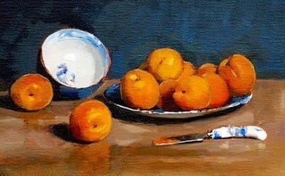 How to Paint a Still Life with Acrylics - Apricots