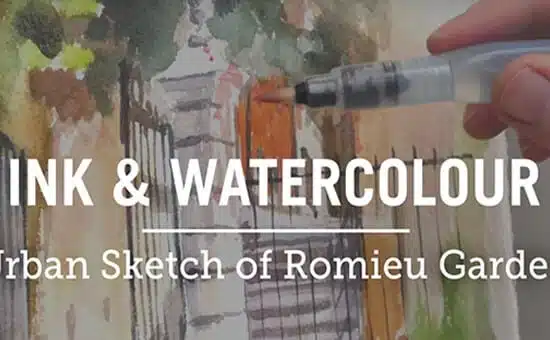 Urban Sketch for Beginners - Ink & Watercolour Garden Sketch