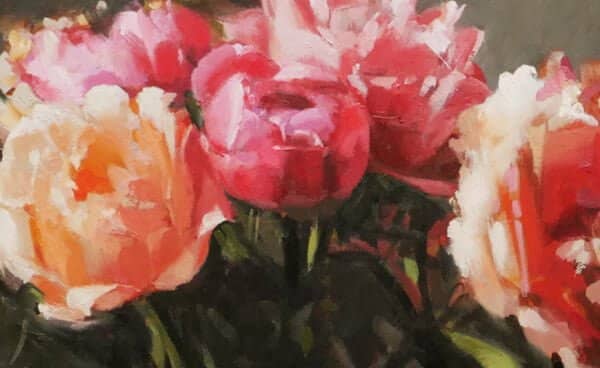 Peonies in Water-Mixable Oils (How do they compare to Acrylics?)