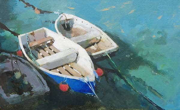 st ives boats-adding red