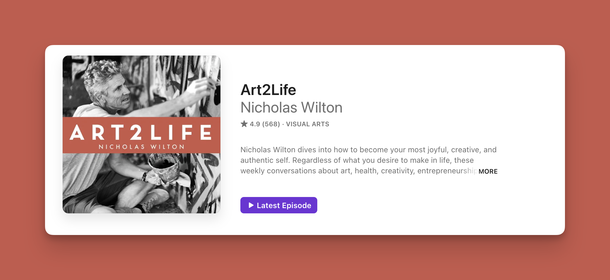 cover image for art2life podcast - one of best beginner art podcasts