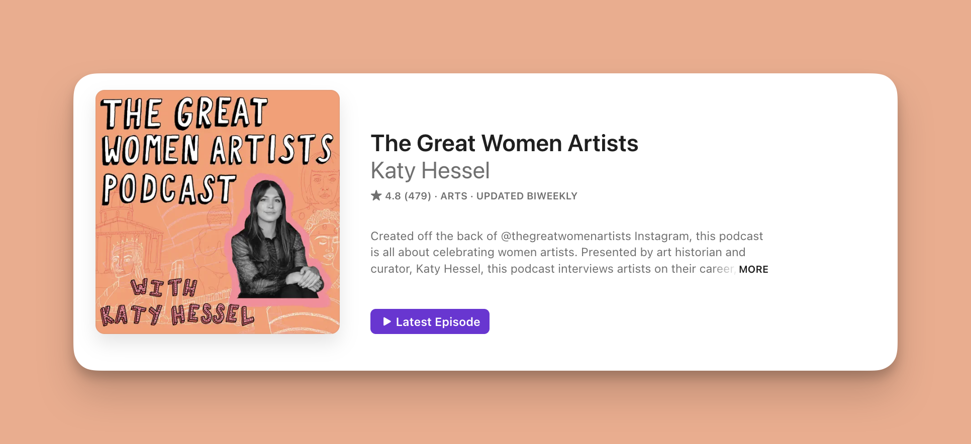 cover image for great women artist podcast - one of best beginner art podcasts