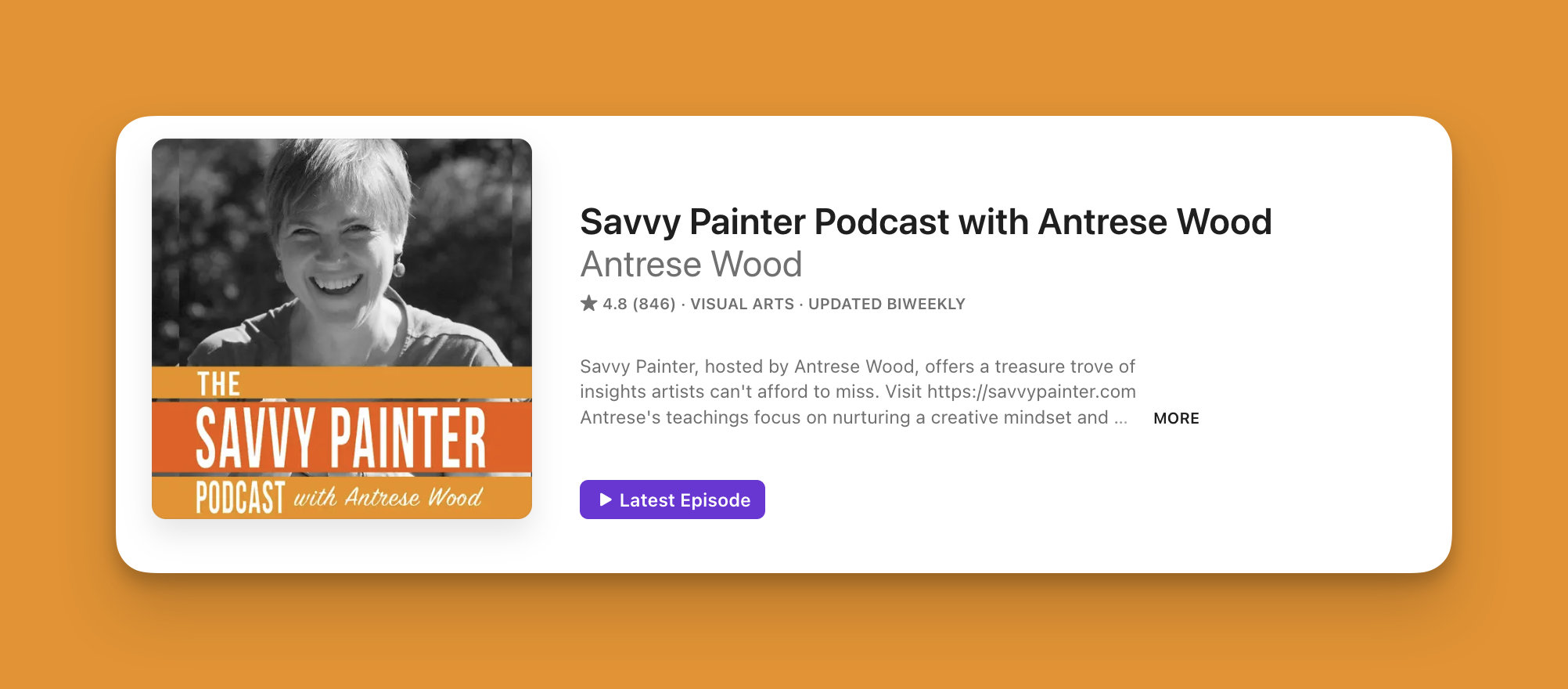cover image for savvy painter podcast - one of best beginner art podcasts