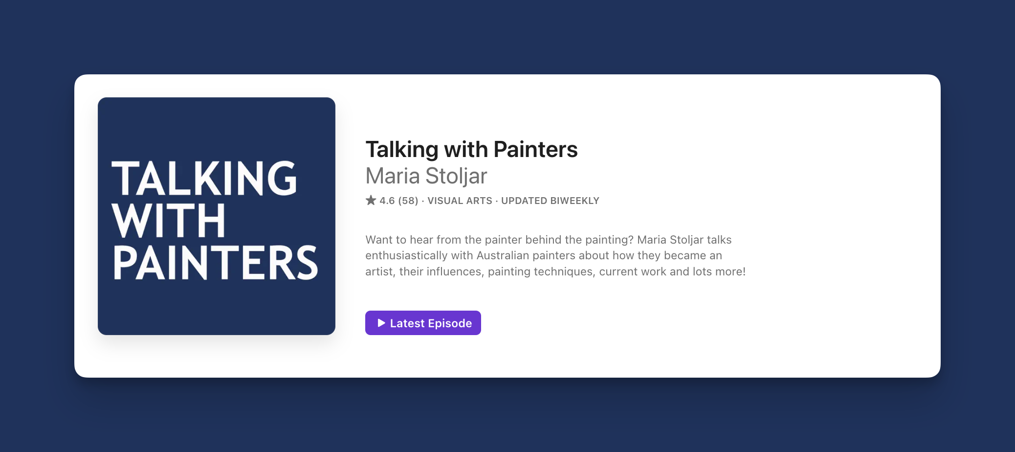 cover image for talking with painters podcast - one of best beginner art podcasts