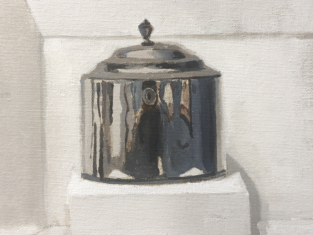 How to paint realistic silver reflections in acrylics step by step