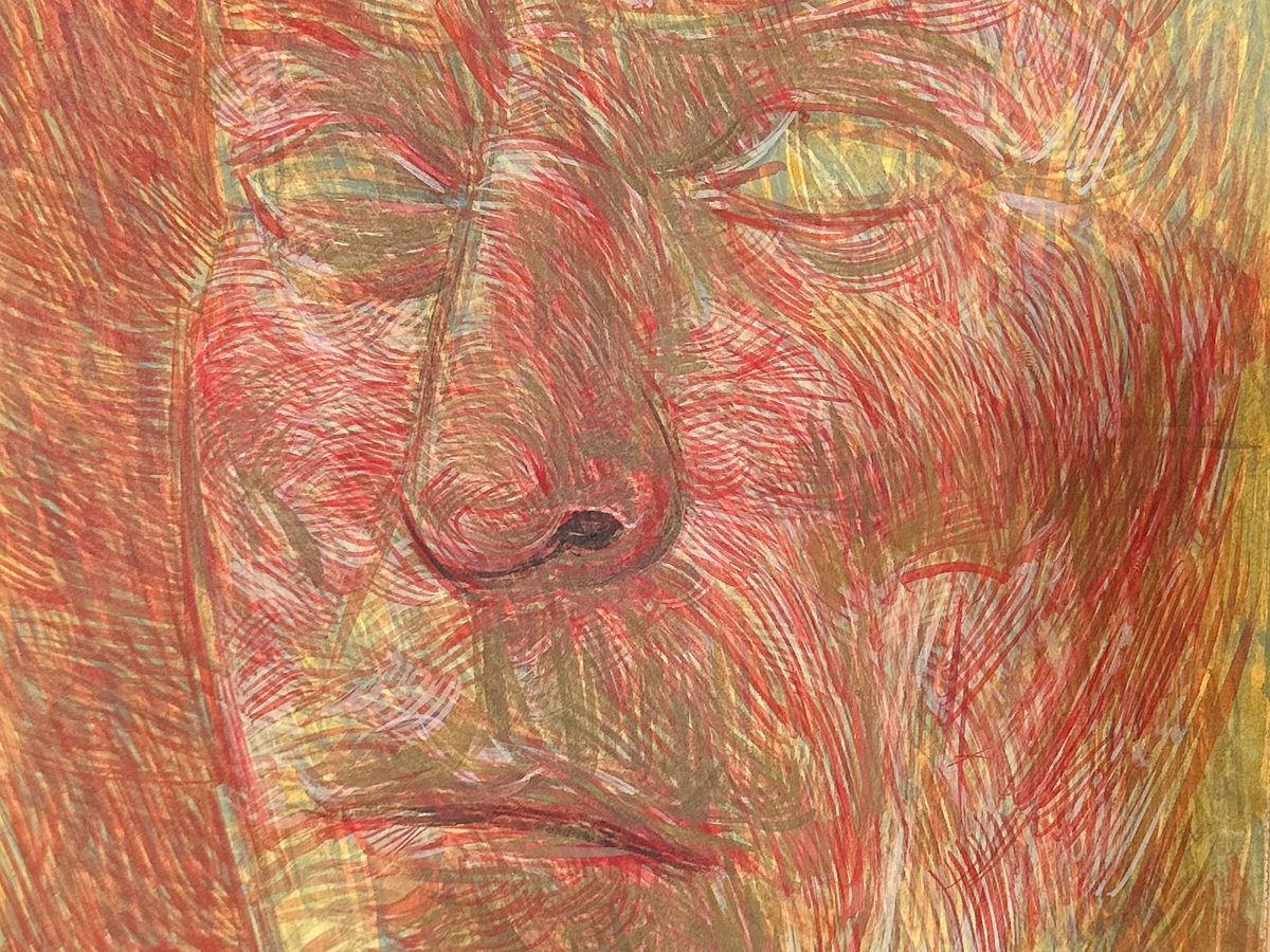 red-based layer-egg-tempera